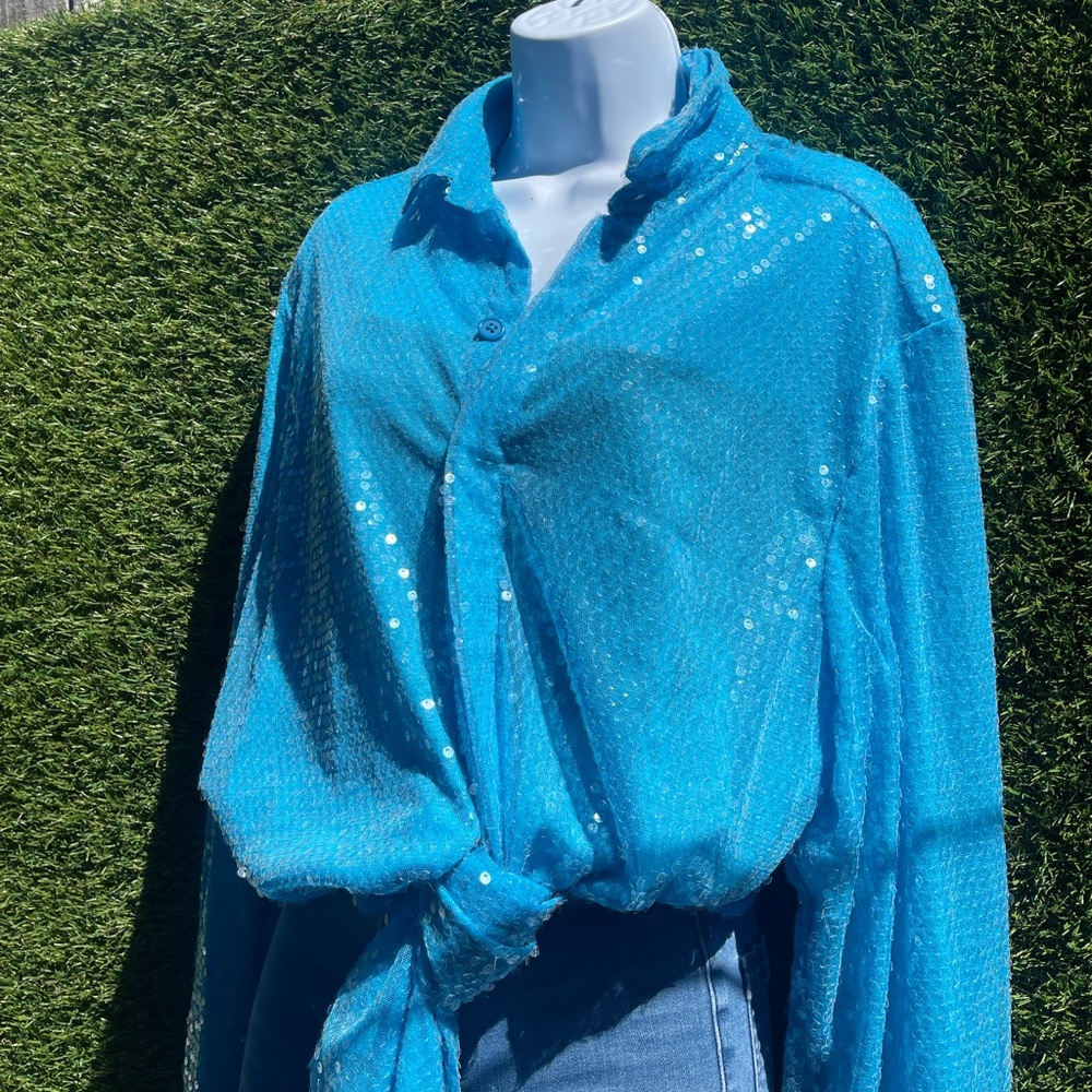 Nichole Lynel Sequin Blouse